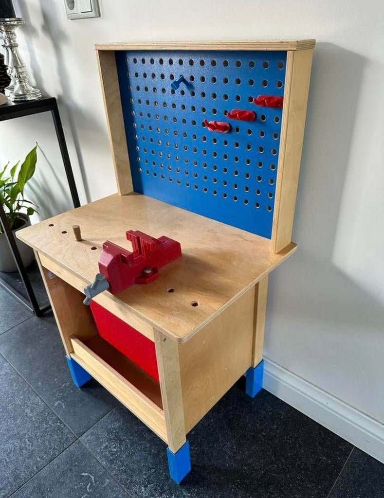 IKEA DUKTIG Houten speelgoed werkbank, Ophalen, Zo goed als nieuw