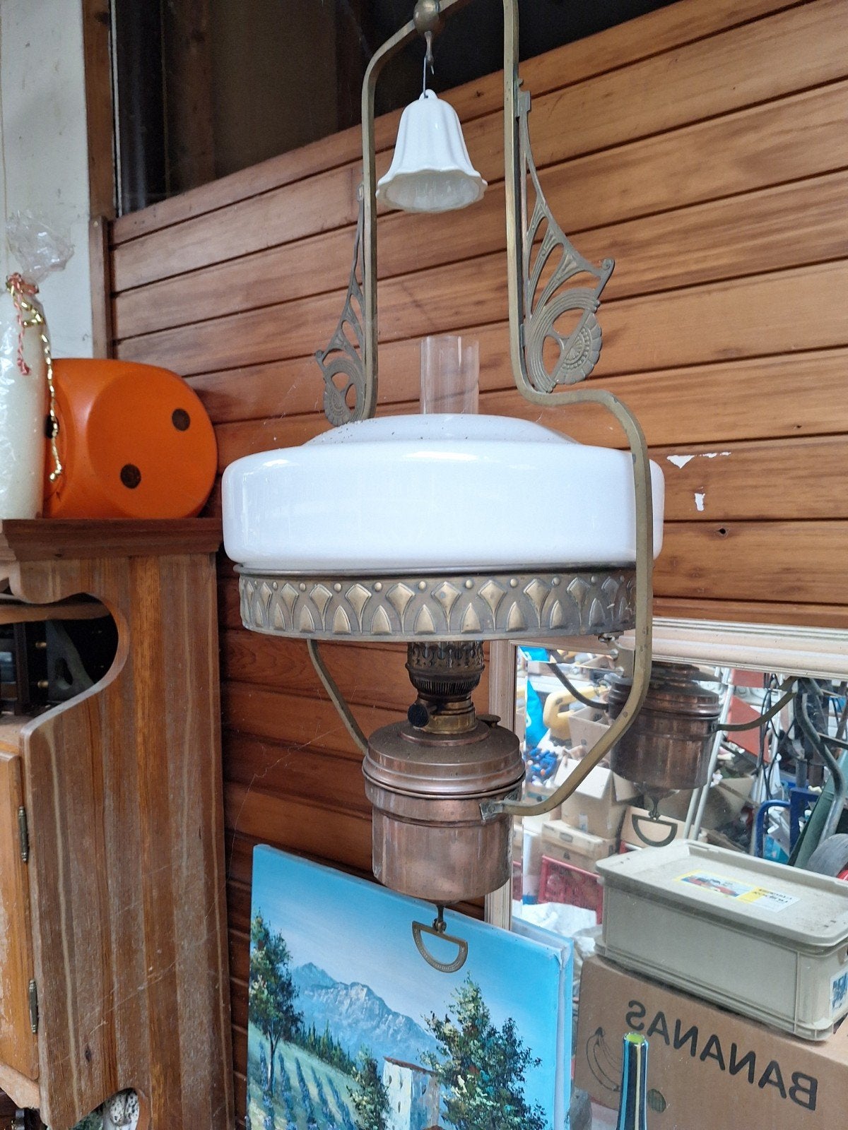 oude petroleum lamp school 1920 enz, Ophalen