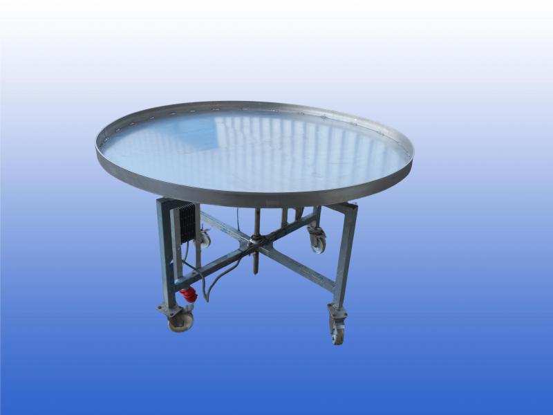 buffertafel draaitafel 80 cm turning tabel gebruikt  RVS, Ophalen of Verzenden, Gebruikt