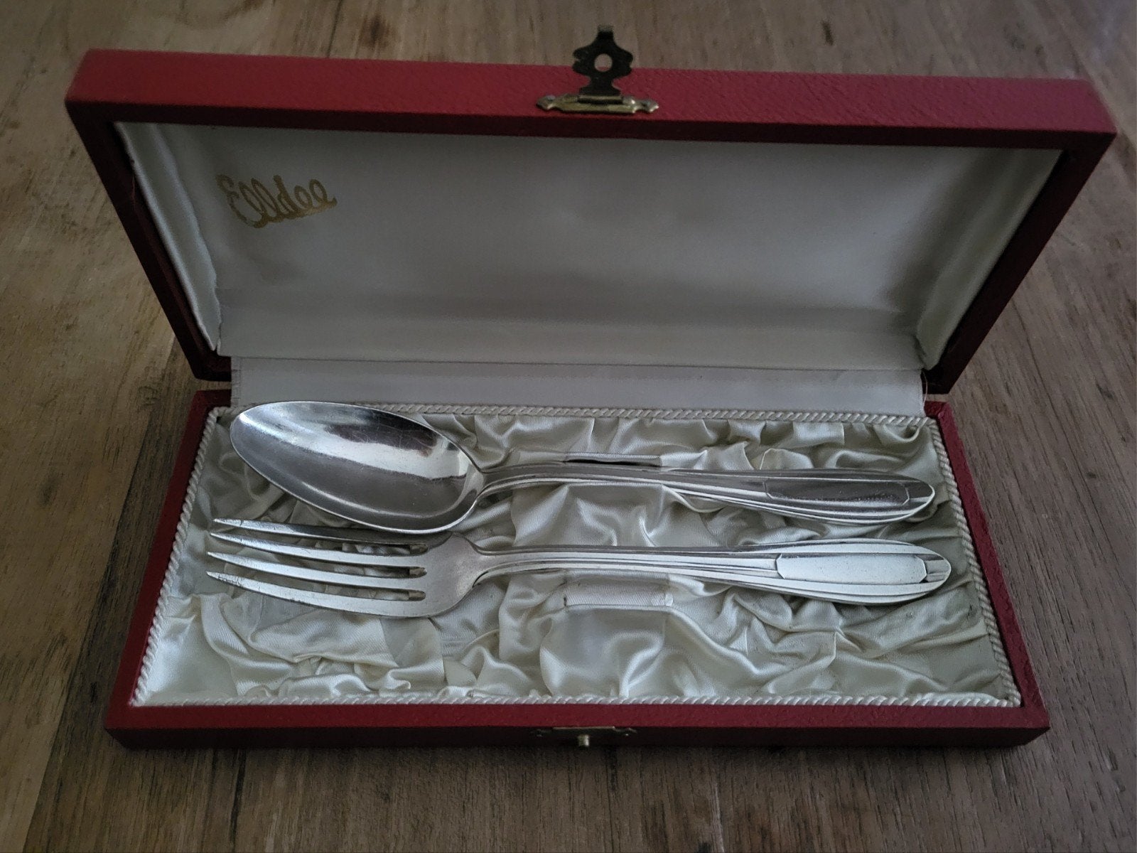 Vintage Elldée Paris Verzilverde Dessert/Serveerset Louis XV, Ophalen of Verzenden