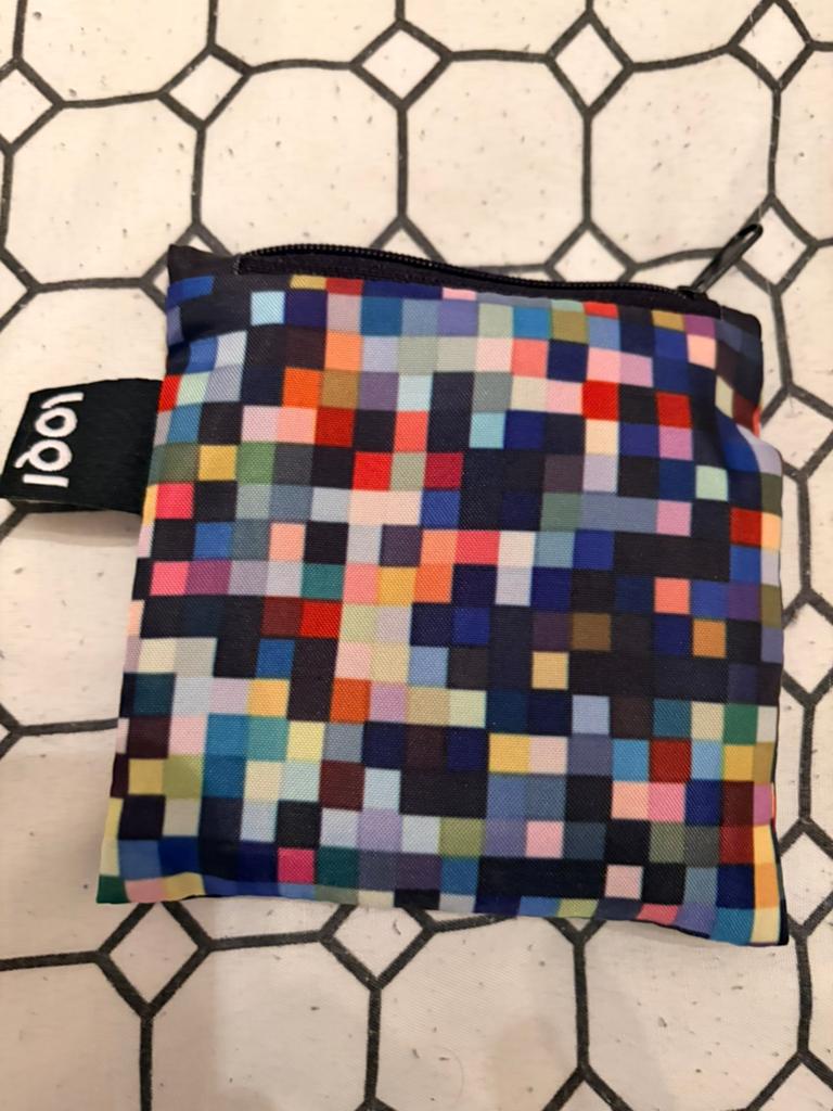 Loqi opvouwbare shopper met pixelpatroon, Ophalen of Verzenden, Zo goed als nieuw, Overige kleuren, Shopper