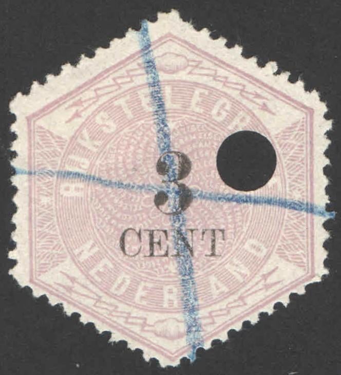 Nederland Telegramzegel 2 gestempeld, Postzegels en Munten, Postzegels | Nederland, Ophalen of Verzenden, T/m 1940, Gestempeld
