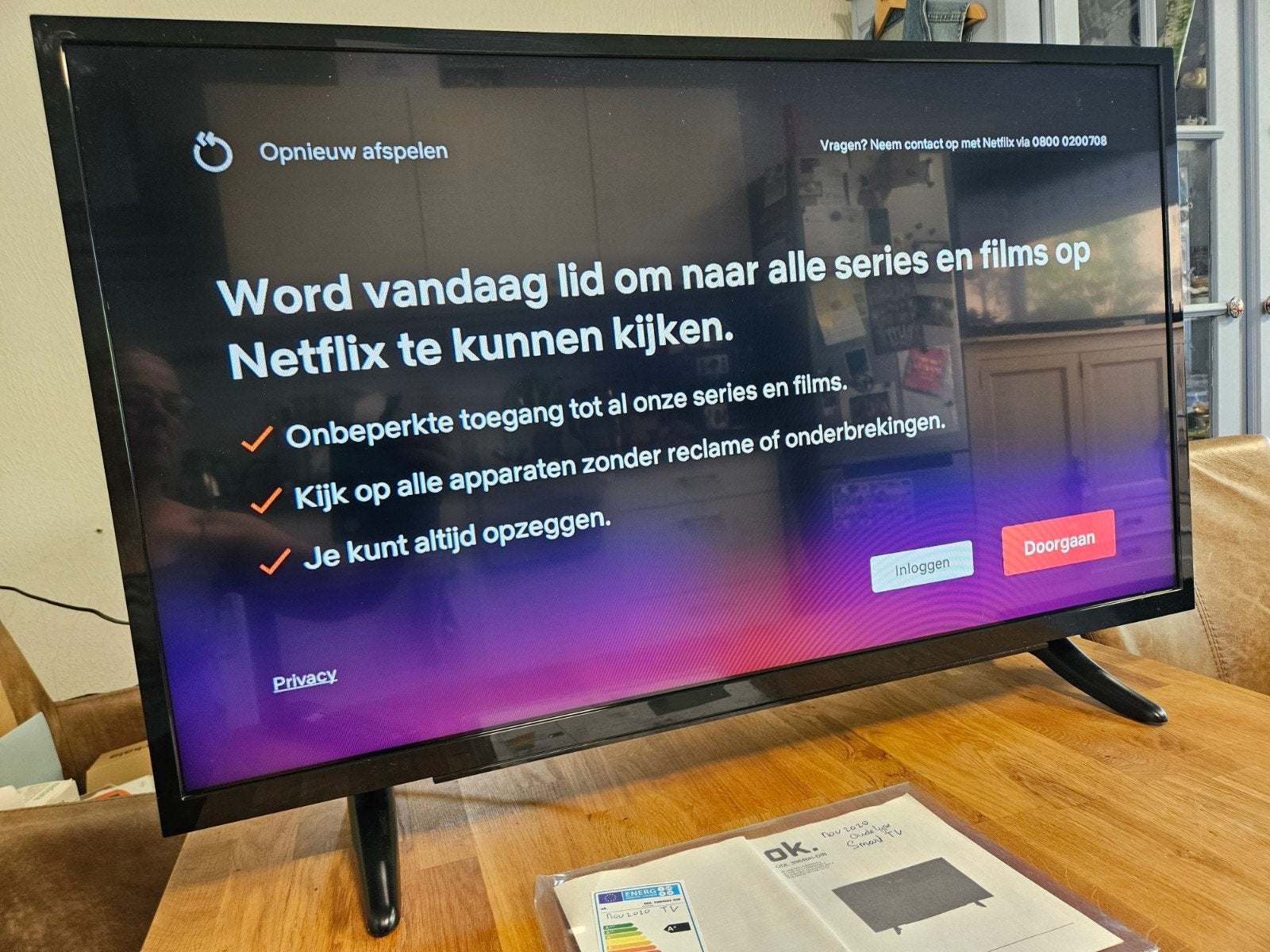 Smart TV OK. 39" HD LED TV (Model: ODL 39640H-DIB), Audio, Tv en Foto, 50 Hz, HD Ready (720p), 80 tot 100 cm, Smart TV