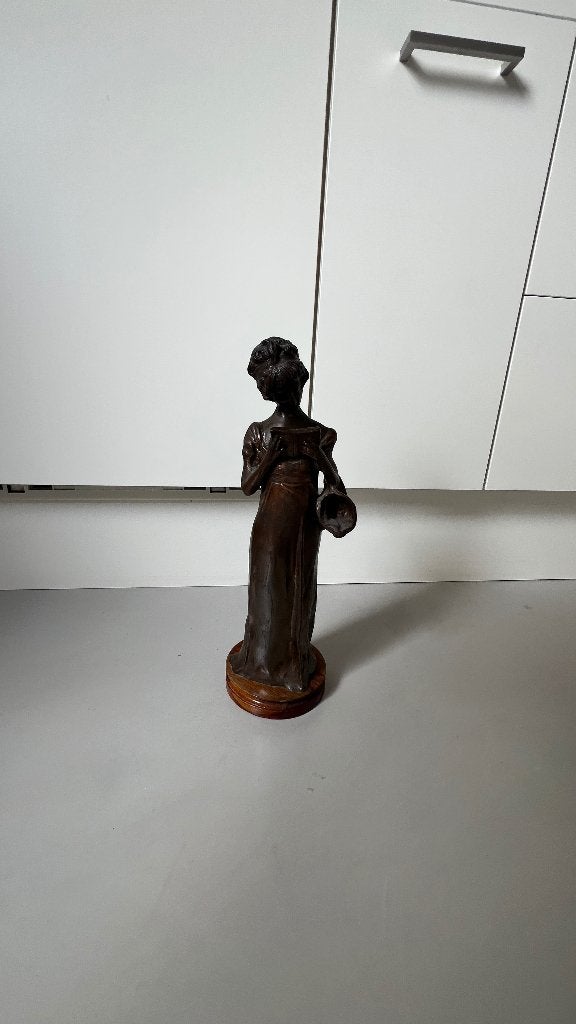 bronzen beeld, Antiek en Kunst, Kunst | Beelden en Houtsnijwerken, Ophalen, 20 - 50 cm, Scène, Beeld