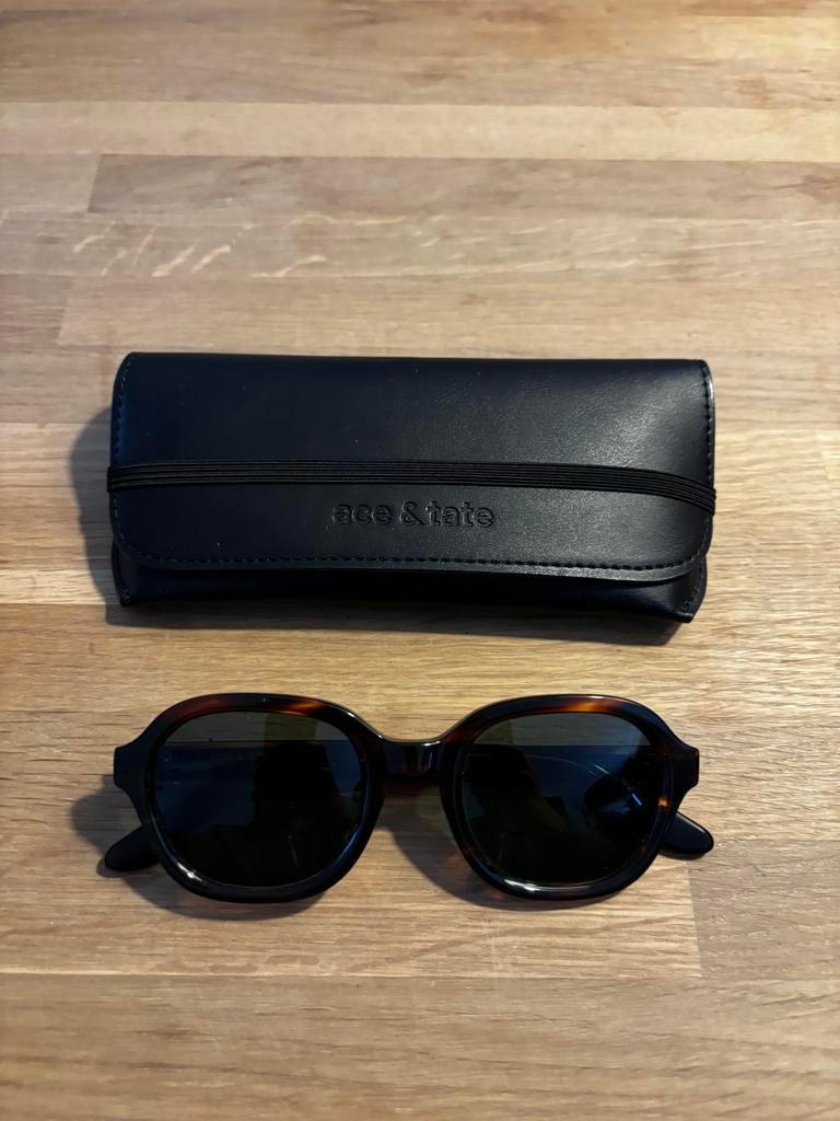 Ace & Tate unisex zonnebril met polaroid glazen zgan, Sieraden, Tassen en Uiterlijk, Overige merken, Zonnebril, Bruin, Ophalen of Verzenden