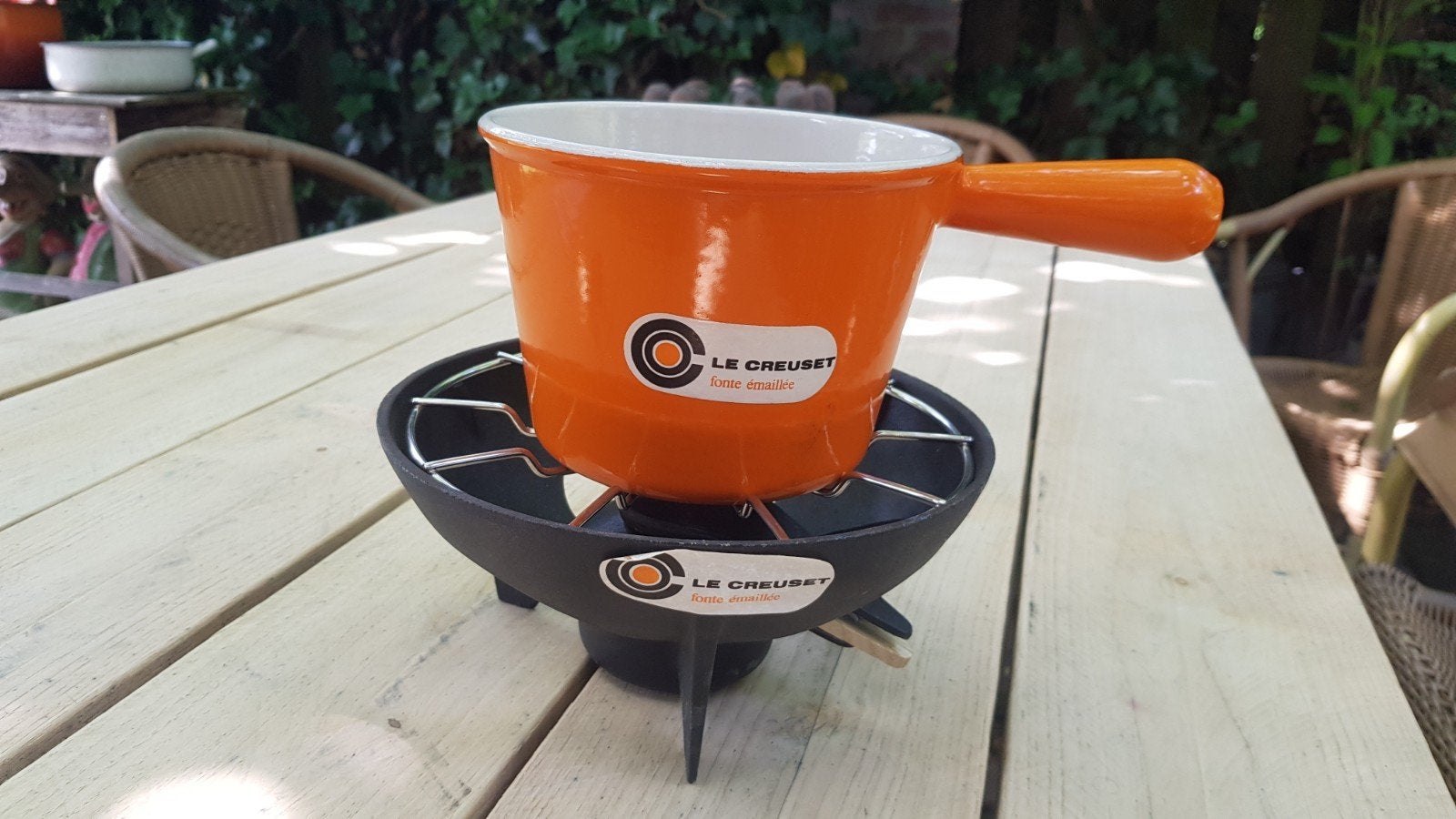 Vintage Le Creuset fondueset 1970 (nieuw), Ophalen of Verzenden, Nieuw, Brander, Fondueset