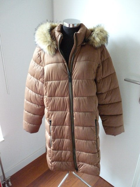 Mooie warme gewatteerde en gevoerde bruine jas, mt 46, Kleding | Dames, Bruin, Maat 46/48 (XL) of groter, Etage danish outerwear
