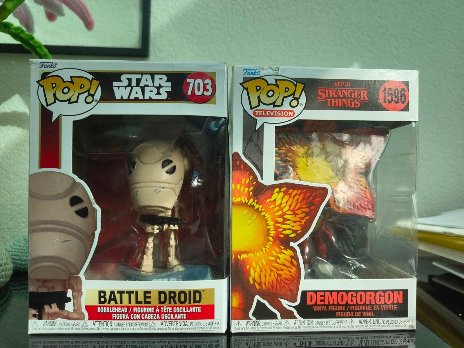 demogorgon Funko pop en een battle droid Funko pop, Verzenden, Zo goed als nieuw