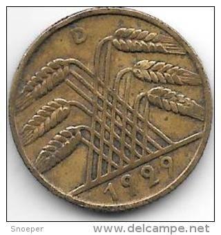 weimar rep 10 pfenng 1929 D km 40 vf, Verzenden, Duitsland, Losse munt