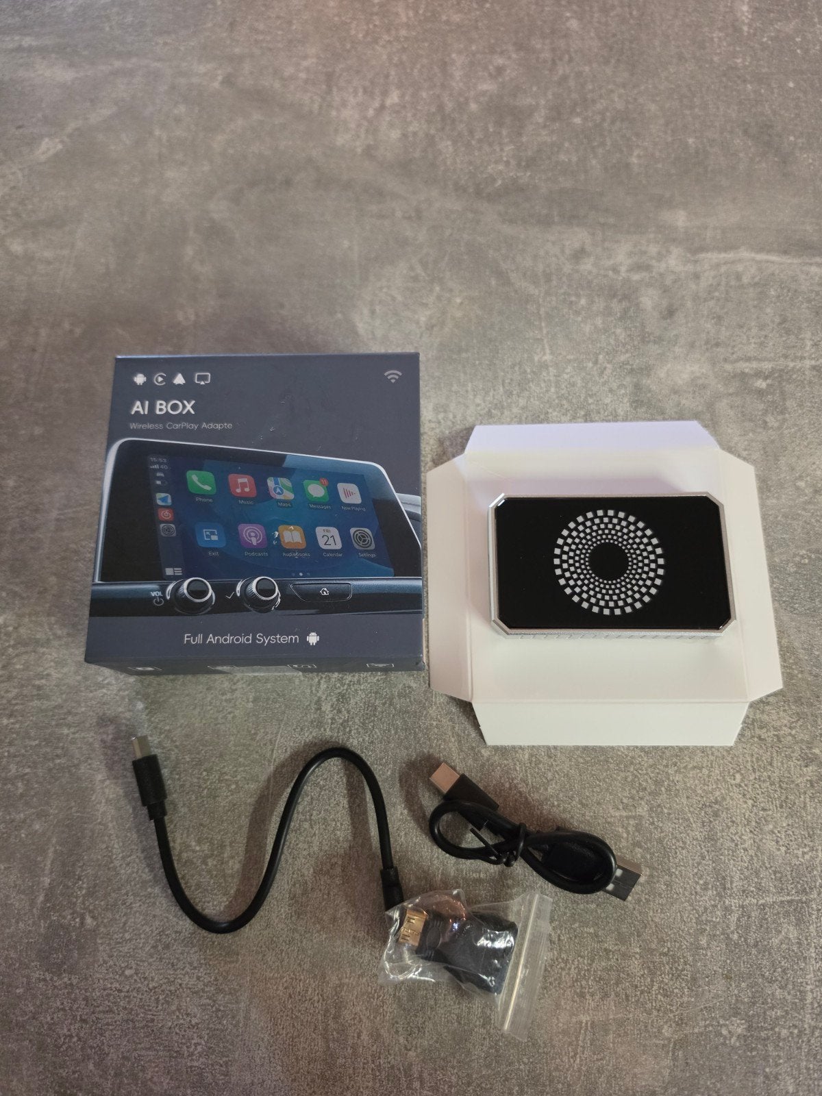 AI Box Wireless CarPlay Adapter - Full Android System, Ophalen of Verzenden, Nieuw