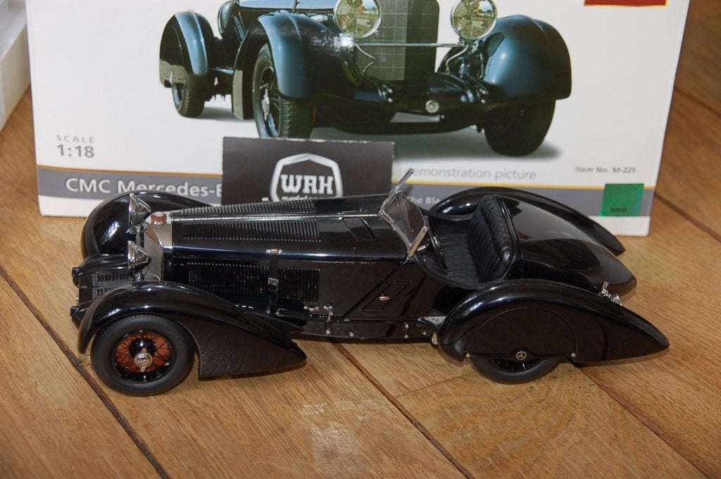 1:18 MERCEDES SSK TROSSI Black prince CMC M-225 WRH, Verzenden, Zo goed als nieuw, Auto, Overige merken