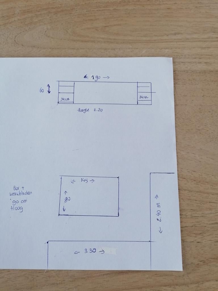 Spoed:Keuken met bar en losse kast, zelf demonteren., Ophalen, Gebruikt, Wit, Hoekkeuken