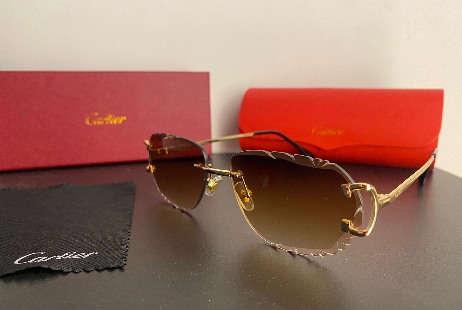 Cartier Diamond Cut Zonnebril Heren, Overige merken, Zonnebril, Overige kleuren, Nieuw