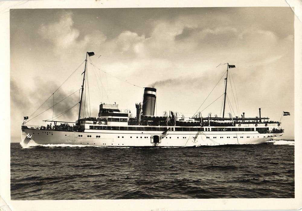 Duitse Turbine-Passagiersboot Cobra (1936) Ansichtkaart, Ophalen of Verzenden, 1920 tot 1940, Gelopen, Voertuig