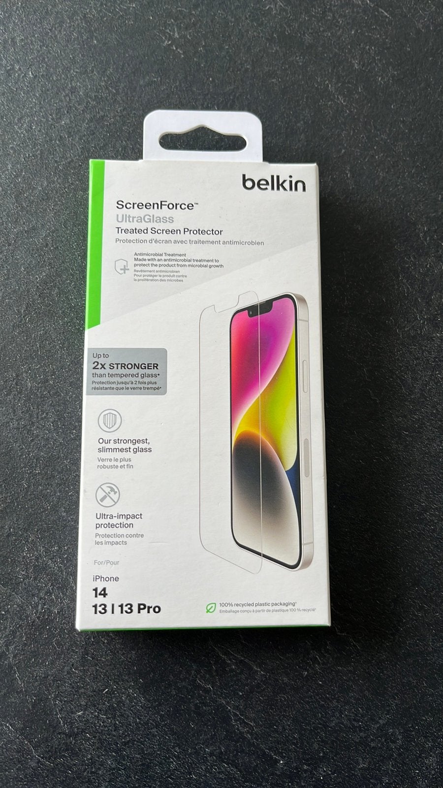 Belkin Screenprotector iphone 13,13Pro/14, Ophalen of Verzenden, Zo goed als nieuw, Bescherming