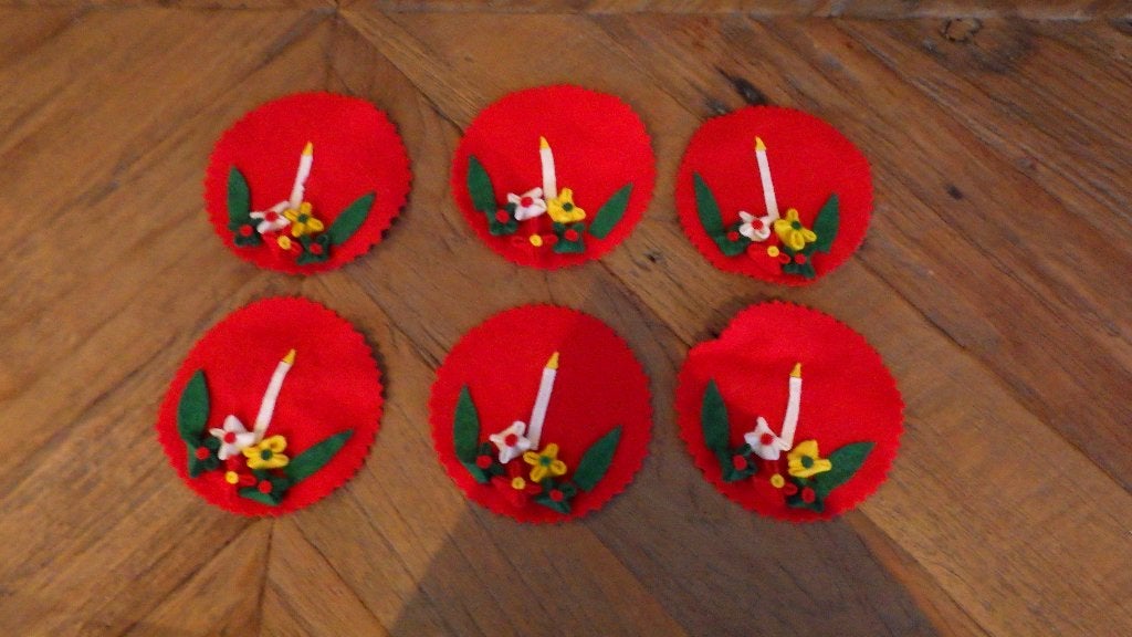 mooie kerst-onderzetters, Ophalen of Verzenden, Gebruikt