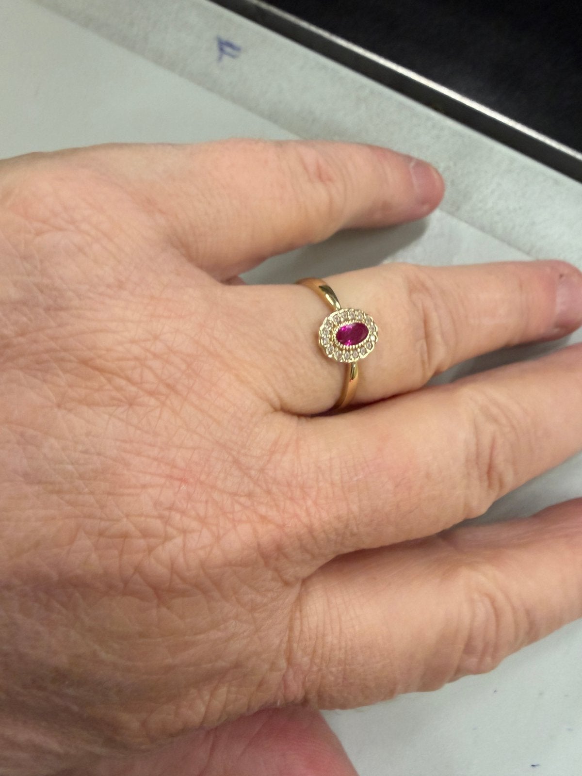 Dames ring goud 14 karat Nieuwe, Nieuw, Ophalen of Verzenden, 17 tot 18, Dame