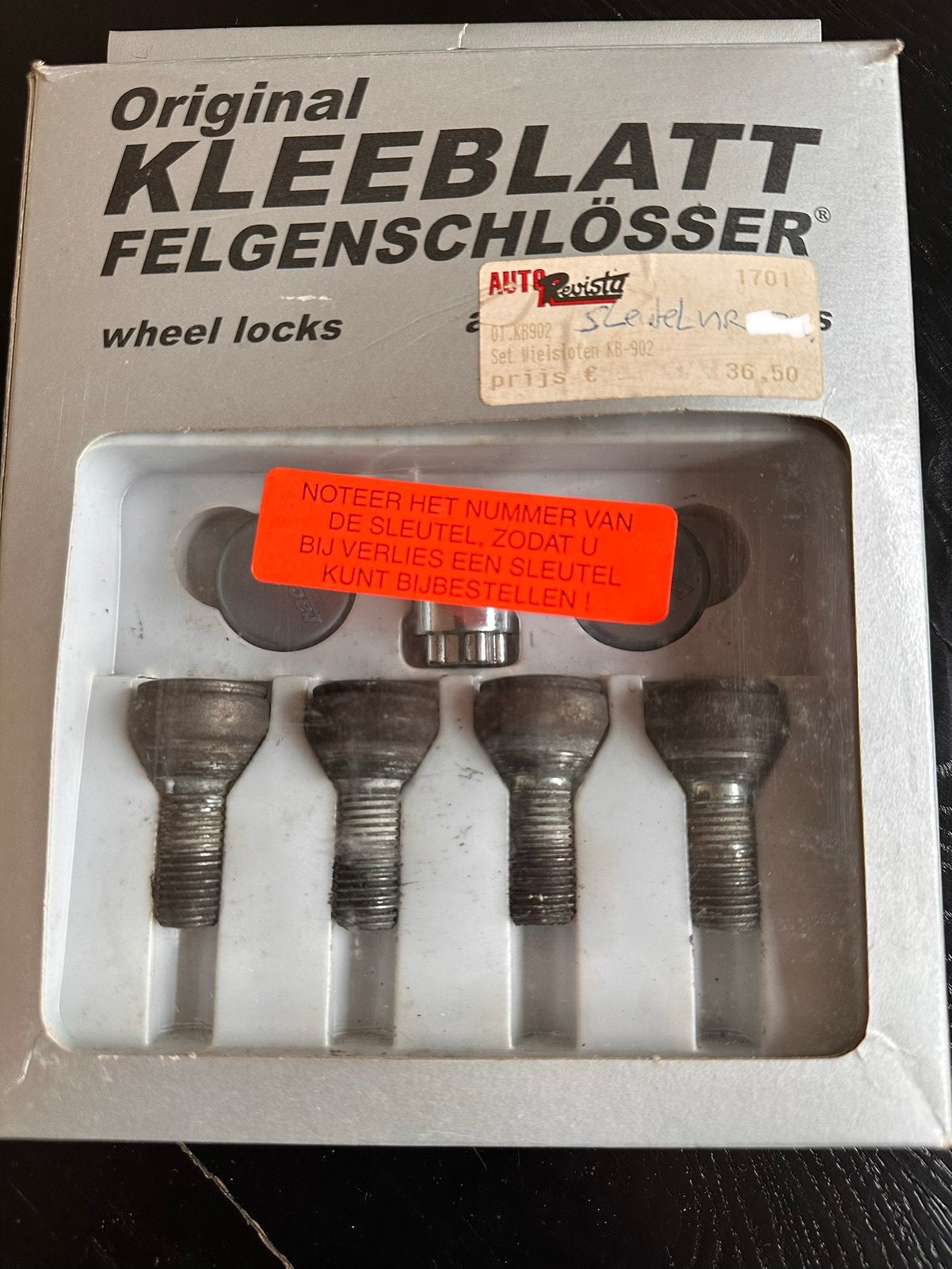 Velgen / wielsloten (setje) Kleeblatt, Auto diversen, Anti-diefstal, Ophalen of Verzenden, Gebruikt