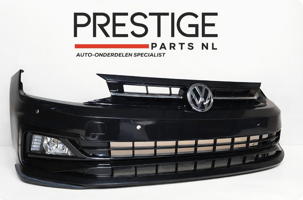 Voorbumper VW Polo 2G AW R-line 6xPDC L C9X bj.2018-2022 Bum, Gebruikt, -, Ophalen of Verzenden, Bumper