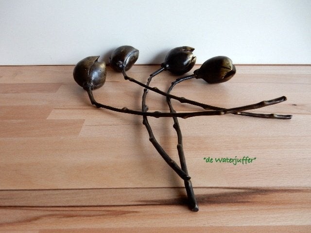 067* Bronzen bloem (Boven €75 geen verzendkosten), Ophalen of Verzenden, Nieuw, Overige materialen, Overige typen