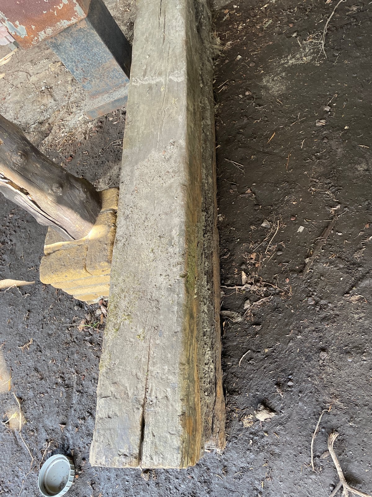 2 gebruikte houten bielzen, Tuin en Terras, Bielzen en Borders, Gebruikt, Biels, 200 cm of meer, Ophalen of Verzenden