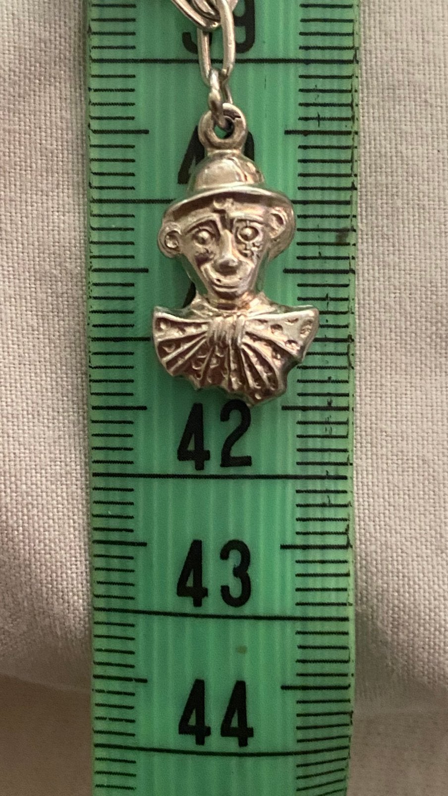 Zilveren bedel kettinghanger clown pierrot voor bedelarmband, Ophalen of Verzenden, Zo goed als nieuw, Zilver