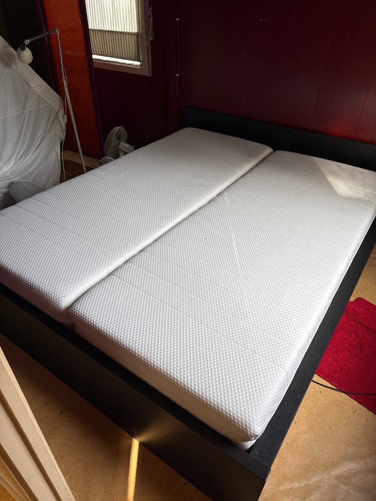 IKEA Tweepersoonsbed 160 cm, Ophalen, Verstelbaar, Zwart, Tweepersoons
