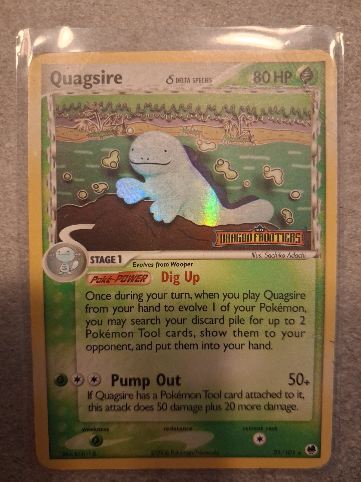 Pokémon  Quagsire Delta Species stamped (Dragon Frontiers), Hobby en Vrije tijd, Verzamelkaartspellen | Pokémon, Ophalen of Verzenden