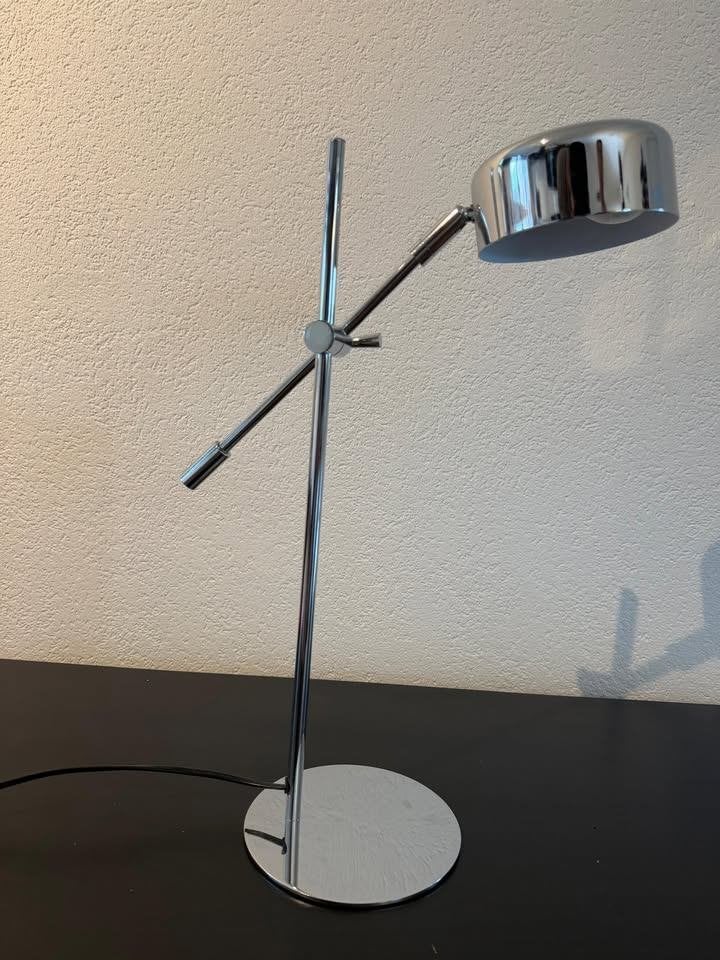 Tafellamp Chroom, Ophalen of Verzenden, Zo goed als nieuw, Metaal