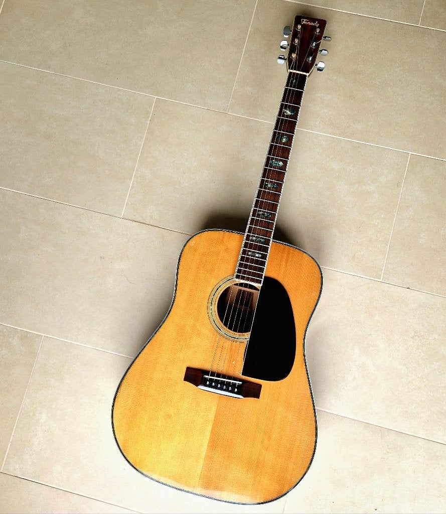 Terada TW 60 Akoestische Gitaar – Vintage 1970s Japan (MIJ), Ophalen of Verzenden, Gebruikt, Western- of Steelstringgitaar