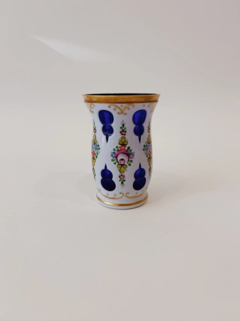 VINTAGE VAASJE | BOHEEMS GLAS, Ophalen of Verzenden