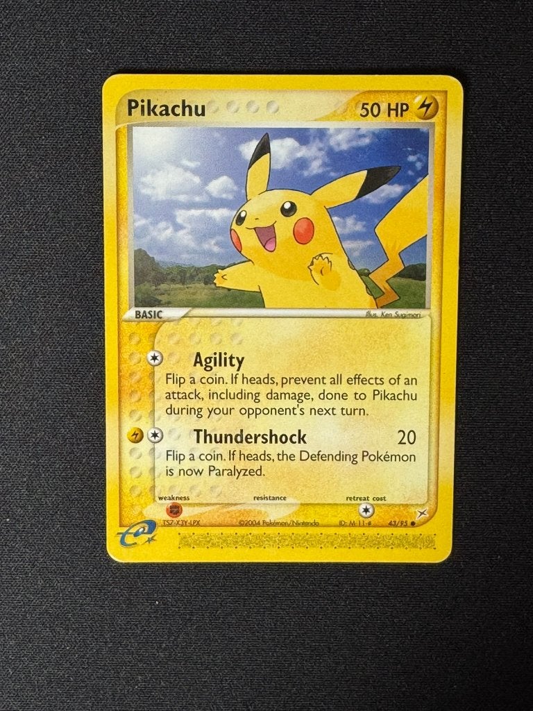 Pikachu 43/95 - EX Team Magma vs Team Aqua, Ophalen of Verzenden, Zo goed als nieuw, Losse kaart