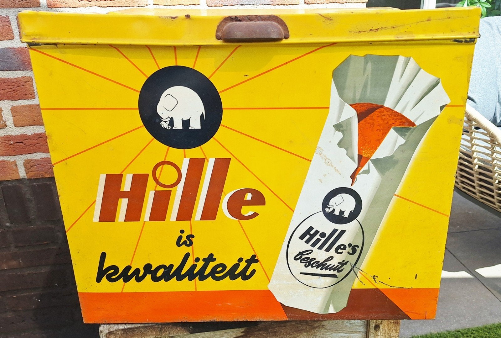 Hille is kwaliteit. Winkelblik., Verzamelen, Ophalen of Verzenden, Gebruikt, Beschuit