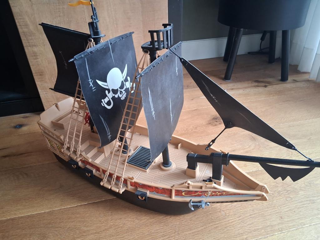 Super leuk playmobil schip , piratenschip, Ophalen of Verzenden, Gebruikt, Complete set