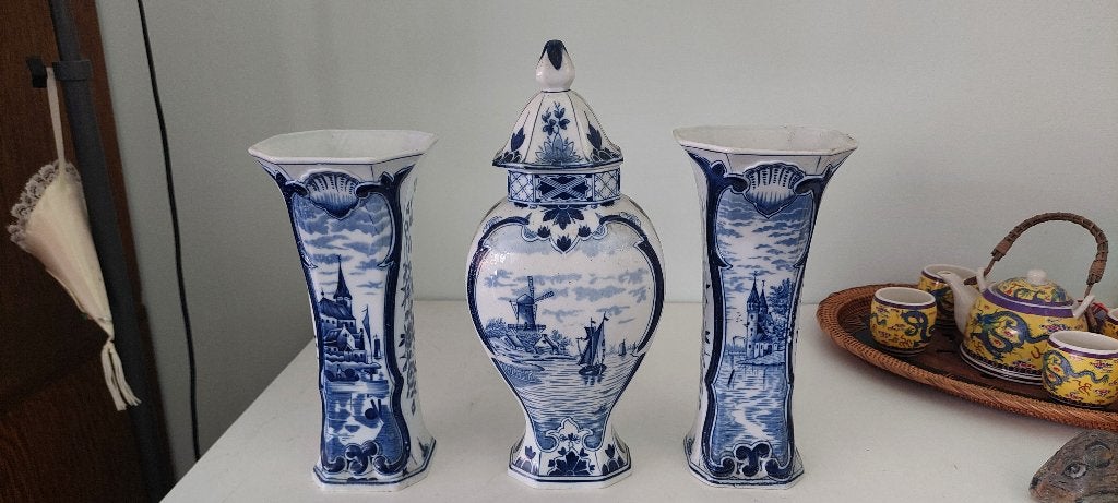 delftsblauw driedelige set met extra bord, Ophalen