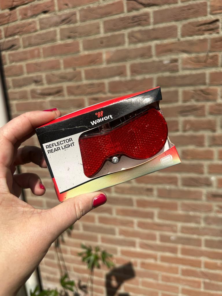 Walfort fietsachterlicht met reflector (nieuw), Ophalen, Nieuw, Batterij, Achterlicht