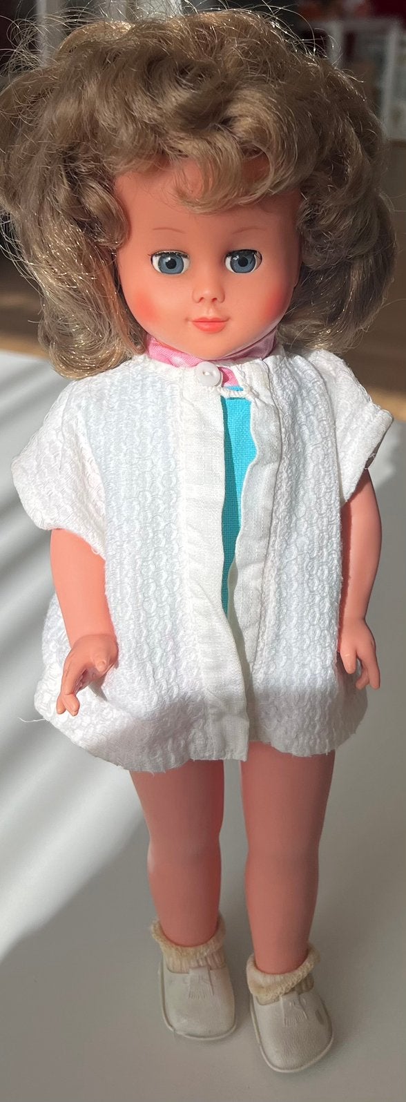 Vintage pop Unica Belgium, ‘70, Verzamelen, Poppen, Ophalen of Verzenden, Zo goed als nieuw, Pop