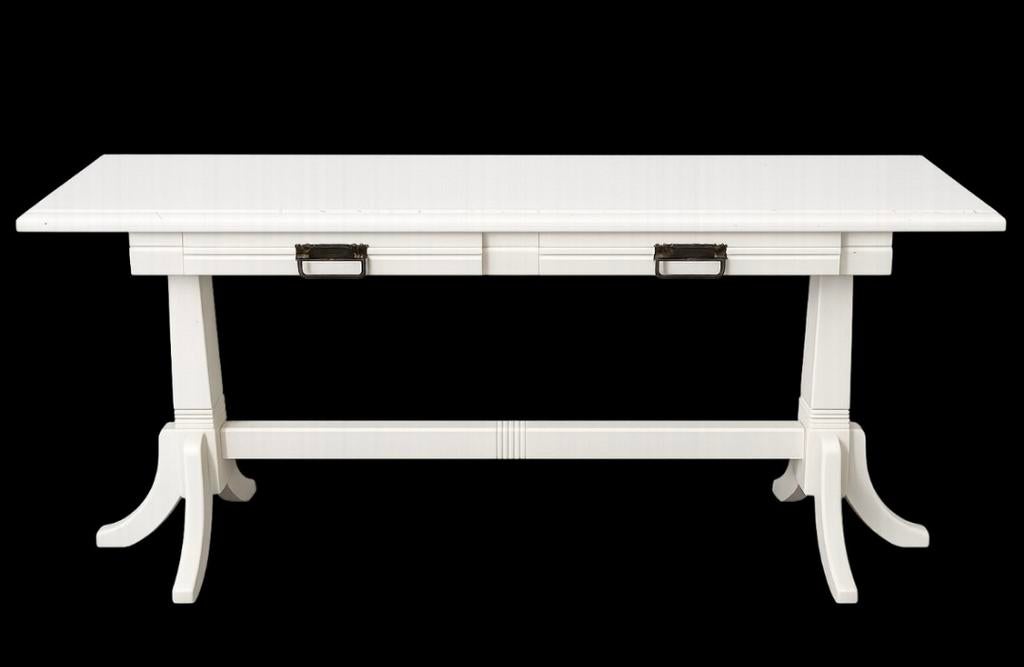 Witte console/sidetable met lades, Ophalen, Gebruikt, Tot twee personen, Klassiek, Landelijk