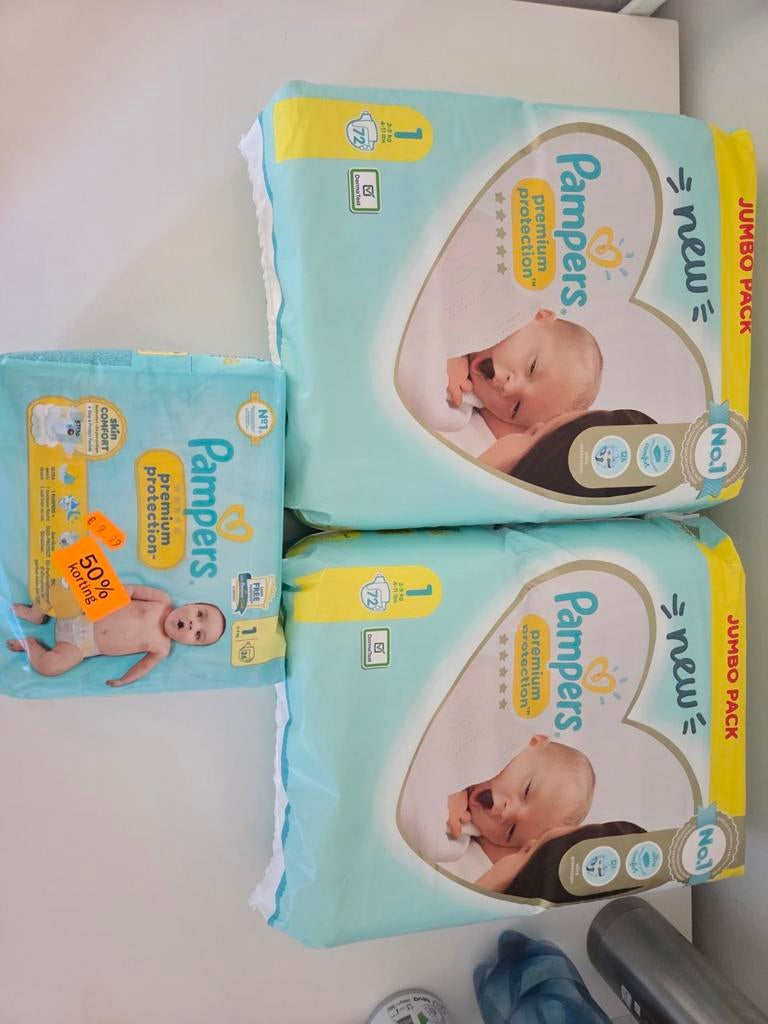 Pampers Premium Protection Maat 1 - 170 luiers, Ophalen of Verzenden, Nieuw