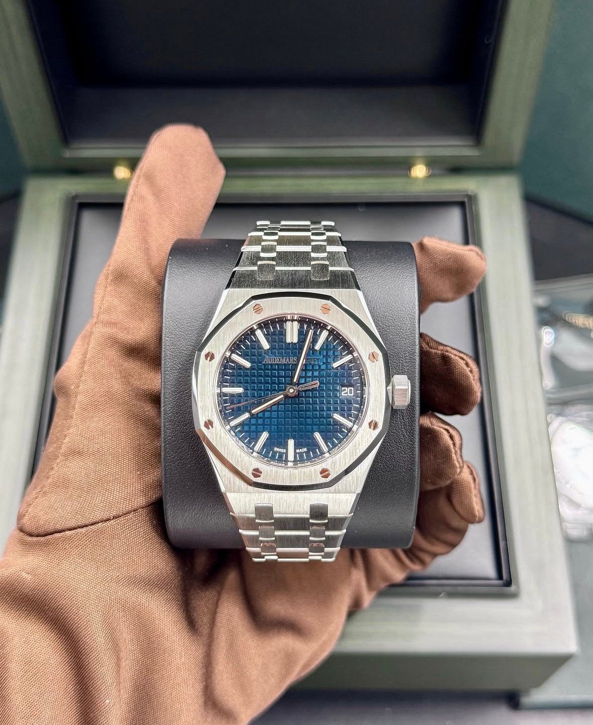 Audemars piguet royal 16202ST 2026, Sieraden, Tassen en Uiterlijk, Ophalen of Verzenden, Nieuw, Zwart, Android