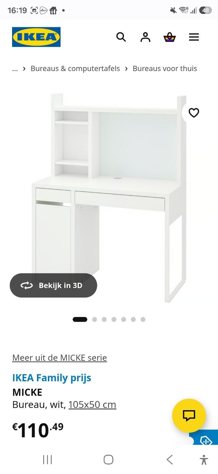 bureau ikea met opzetkast, ladeblok en bureaustoel, Ophalen, Gebruikt
