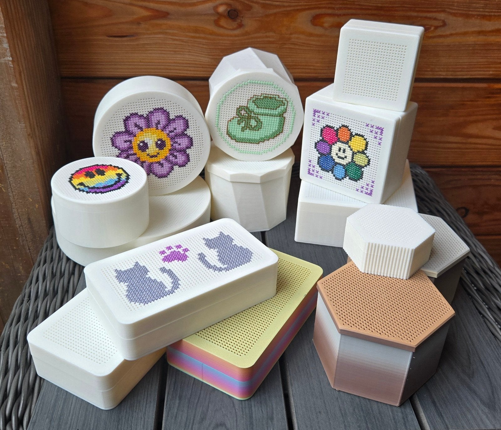 3D Geprinte doosjes voor zelf te borduren, Hobby en Vrije tijd, Ophalen of Verzenden, Nieuw, Handborduren, Onderdeel of Toebehoren