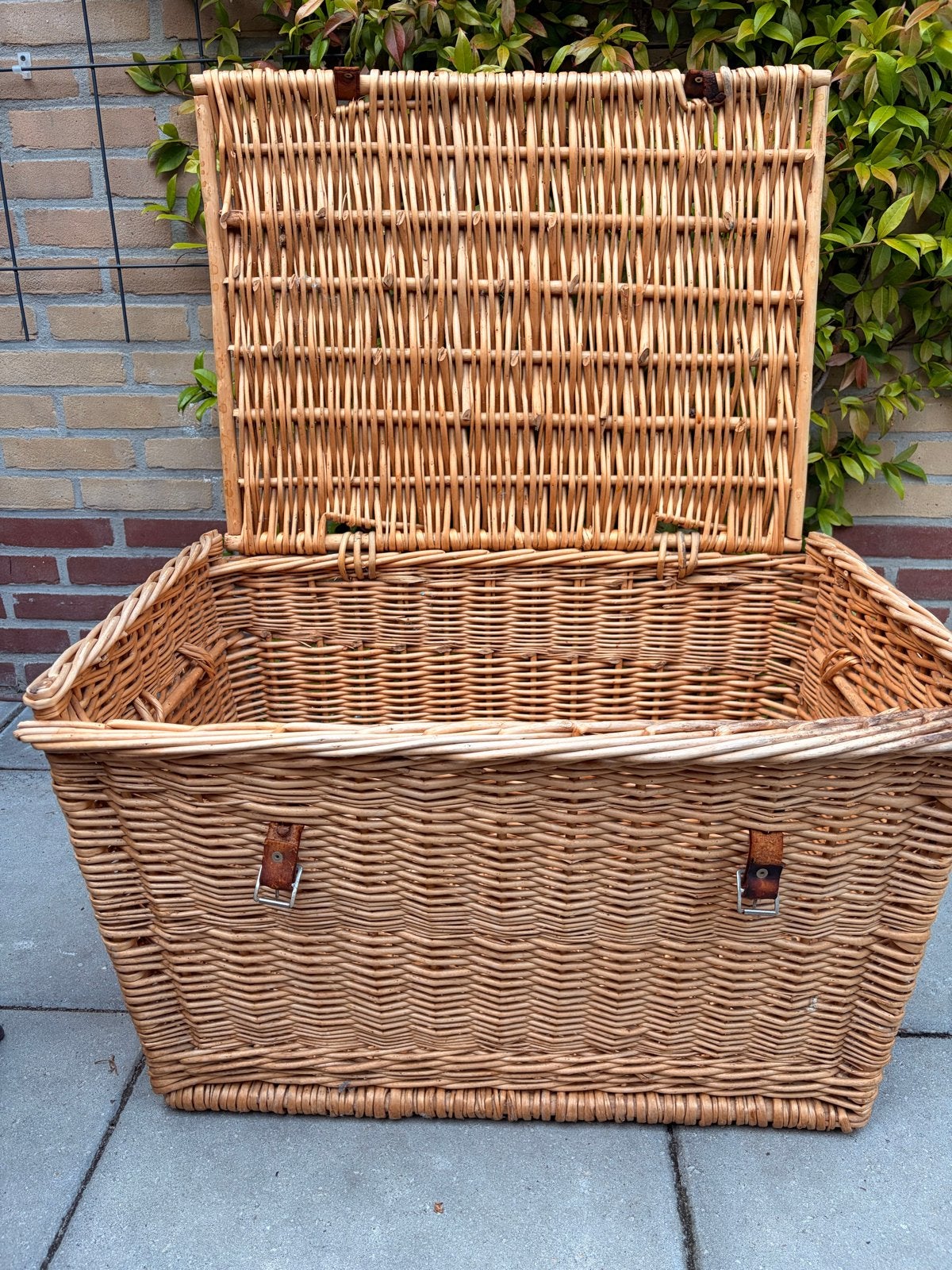 Grote rotan mand/opbergmand - 72x43x51 cm, Ophalen, Gevlochten, Mand, Riet