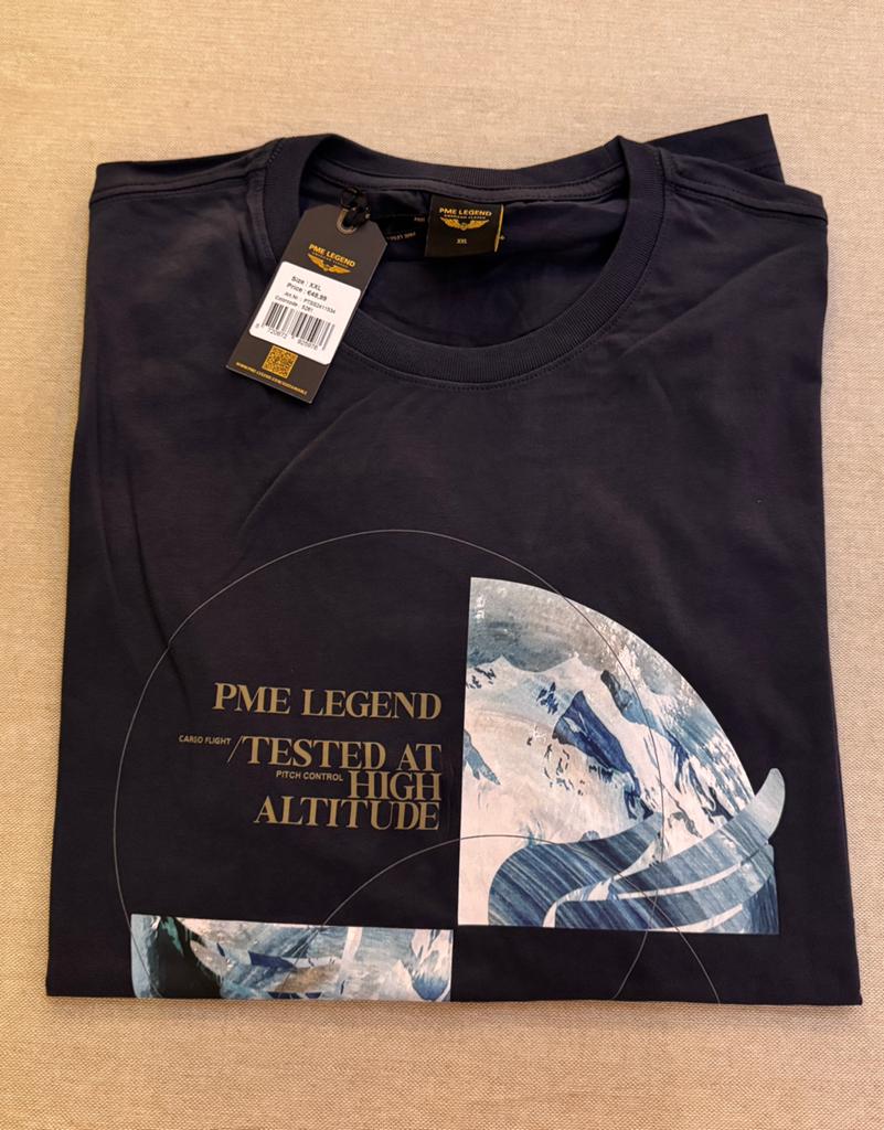 PME Legend T-shirt met Artwork XXL, Blauw, ., Nieuw, Overige maten