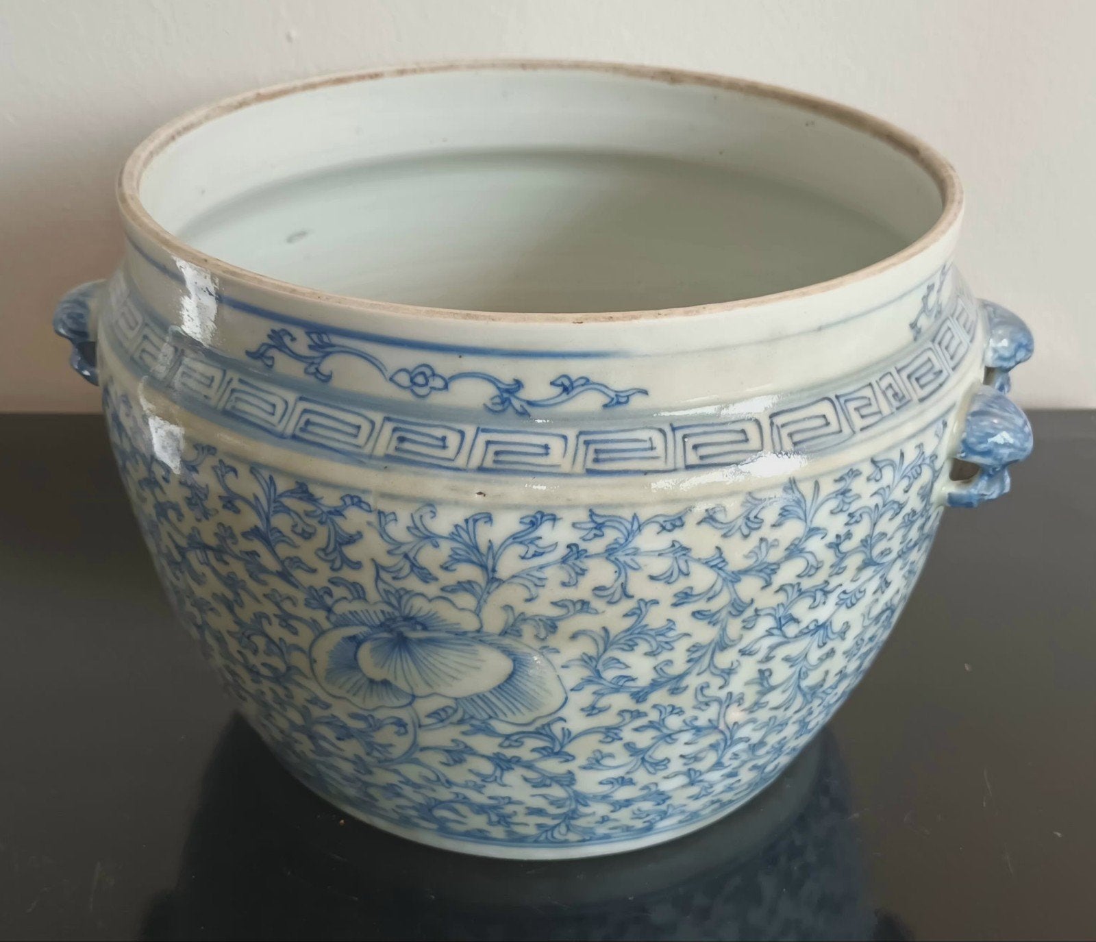 Antieke Chinese Blauw-Witte Porseleinen Kom, Ophalen of Verzenden