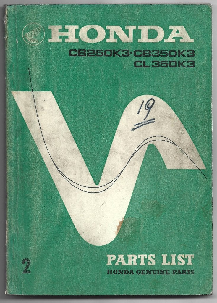 Honda CB250 K3 CB350K3 CL350 K3 parts list (066v), Verzenden, Honda