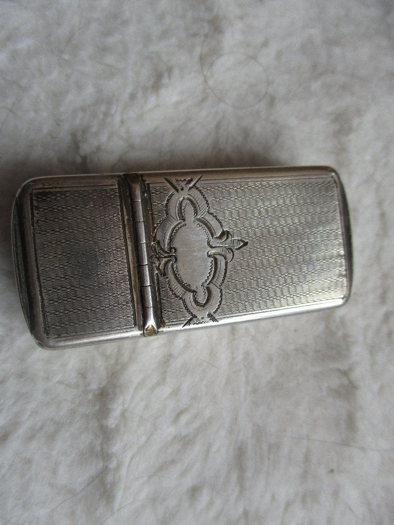 antiek snuifdoosje vesta koffer zilver, Ophalen of Verzenden, Zilver