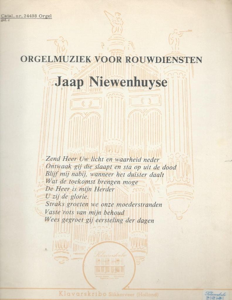 Orgelmuziek voor rouwdiensten Jaap Niewenhyse (klavarskribo), Orgel, Gebruikt, Verzenden, Religie en Gospel