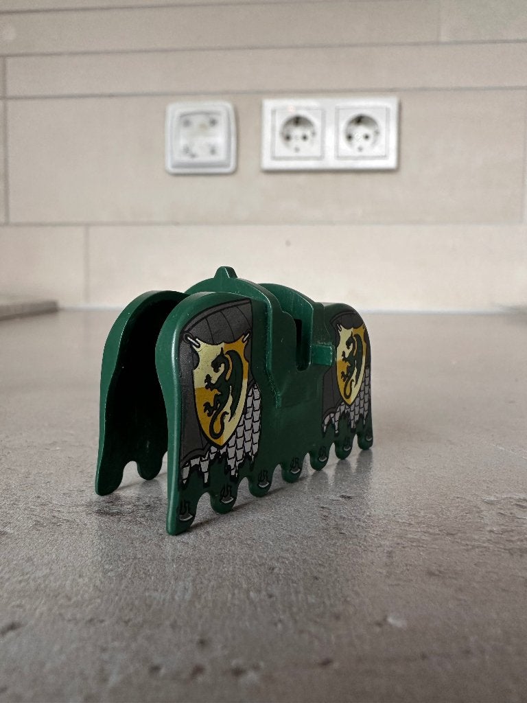 Lego kingdoms (castle) horse barding groen (zeldzaam), Ophalen of Verzenden, Gebruikt, Lego