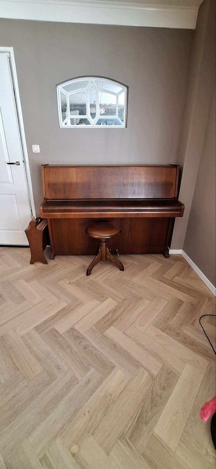 August Förster Piano - Goed onderhouden met kruk, Muziek en Instrumenten, Ophalen, Gebruikt, Bruin, Piano